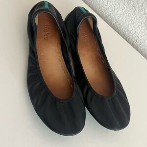 TIEKS by Gavrieli Slip-On Ballet Flats Shoes Black Leather Womens-Sz 9